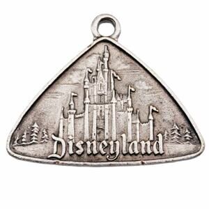 Disney 1960s Vintage Disneyland Silver Pendant Iconic